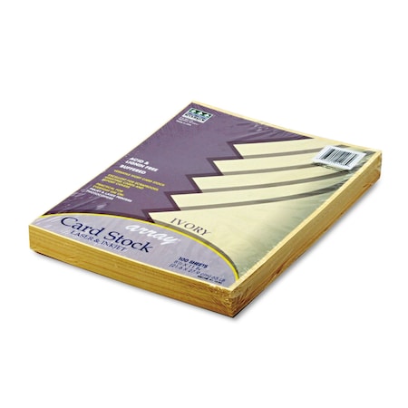 Pacon Array Card Stock, 65 lb., Lttr, Ivory, PK100 101186
